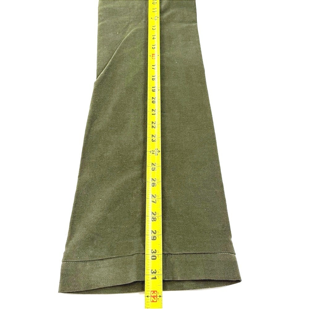 VTG Level 99 Dark Army Green Velvet Jeans Flare Leg Size 29 - Picture 5 of 7
